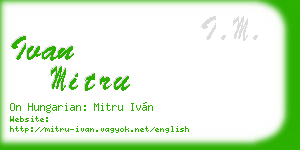 ivan mitru business card